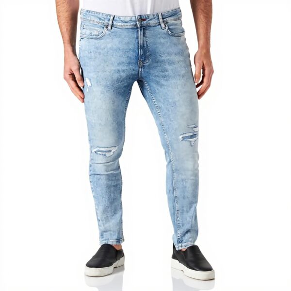 Skinny Jeans Herren Teddy Smith Bleached Destroy Zerrissen