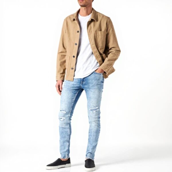 Skinny Jeans Herren Teddy Smith Bleached Destroy Zerrissen