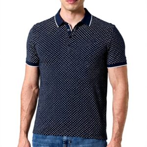 Teddy Smith Herren Polohemd Total Navy Dots Poloshirt