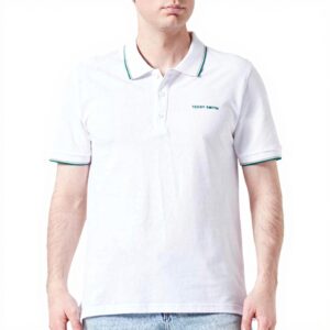 Teddy Smith Herren Polohemd Dunkles Marineblau Weiß