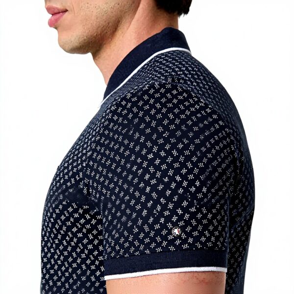 Teddy Smith Herren Polohemd Total Navy Dots Poloshirt