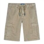 Teddy Smith Herren Cargo Shorts Sweat Dyed Grün