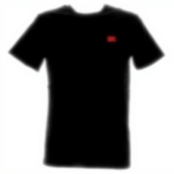 Teddy Smith Herren T-Shirt Freizeit Schwarz Pop Coral