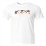 Teddy Smith Herren T-Shirt Weiß Motiv 2 Baumwolle