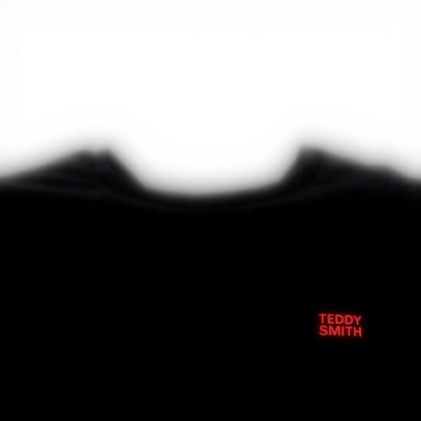 Teddy Smith Herren T-Shirt Freizeit Schwarz Pop Coral