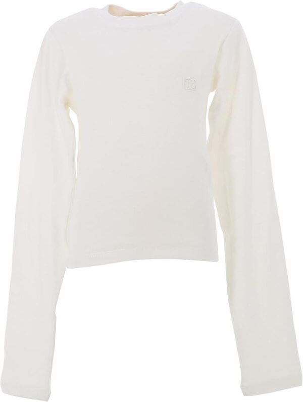 Teddy Smith Mädchen T-Shirt Baumwolle Langarm Middle White-0
