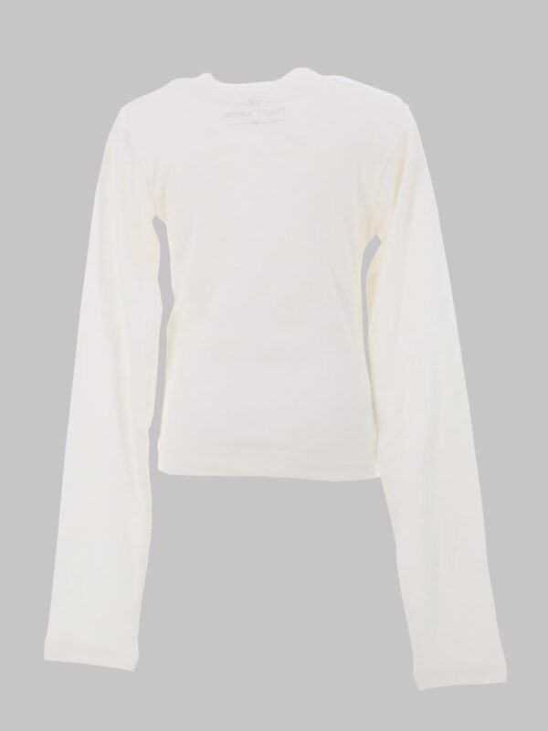 Teddy Smith Mädchen T-Shirt Baumwolle Langarm Middle White-1