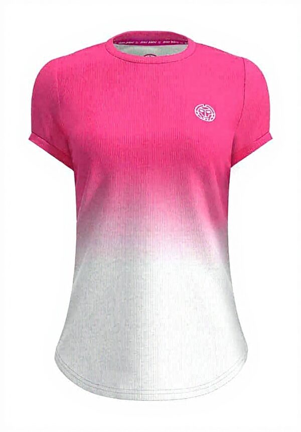 BIDI BADU Mädchen T-Shirt Pink-Weiß Gradient Tennis