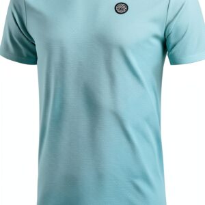 Herren Tennis T-Shirt BIDI BADU Synthetik Aqua White-0