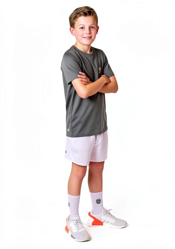 Jungen T-Shirt BIDI BADU Tennis Synthetik Grau-2