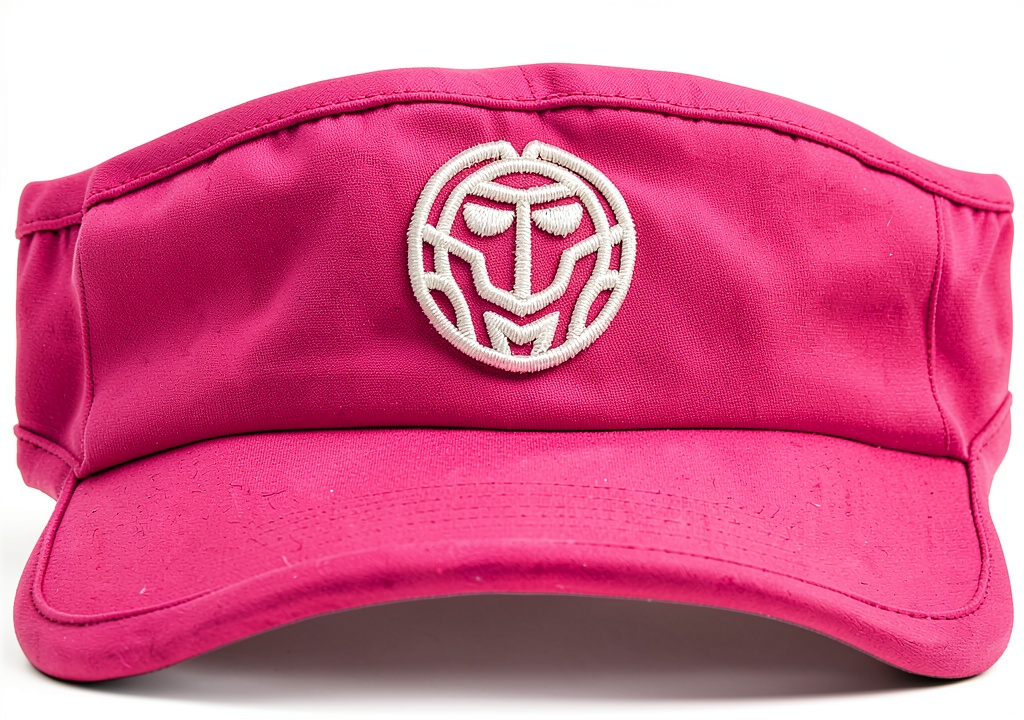 BIDI BADU Unisex Visor in Rosa auf einem Tennisplatz