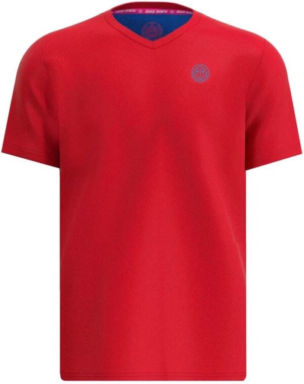Herren Tennis T-Shirt BIDI BADU Synthetik Rot Blau-3