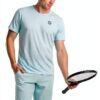 Herren Tennis T-Shirt BIDI BADU Synthetik Aqua White-4