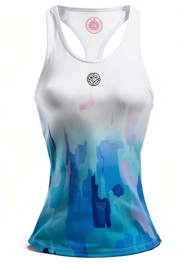 BIDI BADU Damen Tank-Top Yaka Tech Weiß Hellblau XL