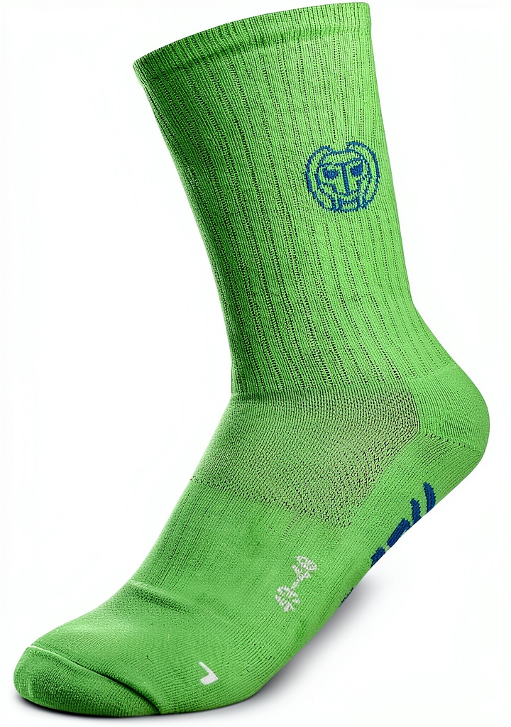 BIDI BADU Sportsocken in Hellgrün-Dunkelblau auf Sportuntergrund
