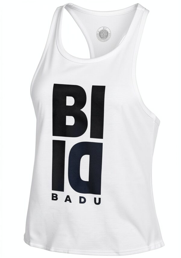 BIDI BADU Damen Tanktop Weiß Logo Baumwolle Tennis