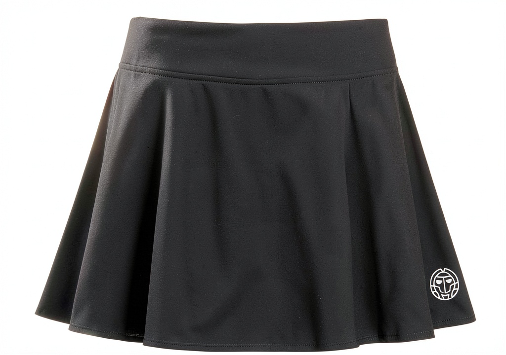 Damen Skort BIDI BADU Mora Tech elastisch Tennis Rock auf dem Tennisplatz, seitliche Ansicht