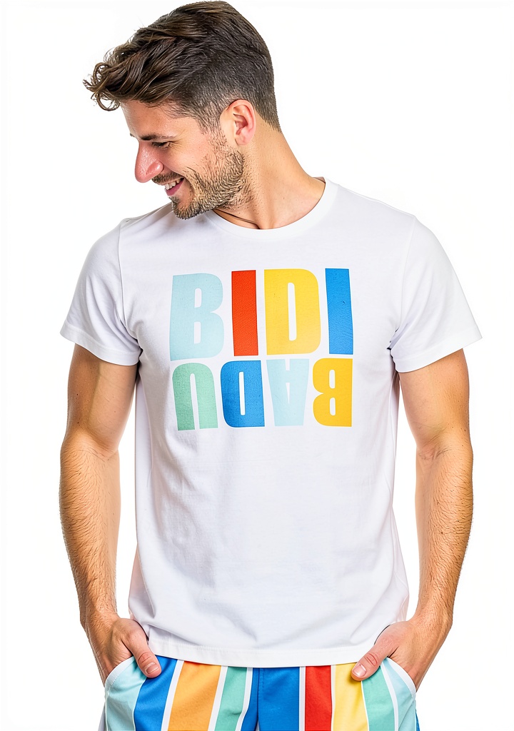 BIDI BADU Herren Paris Chill Tee M in Grau auf einem Mann beim Joggen