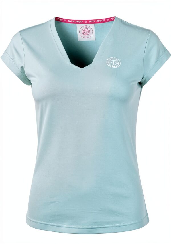 Damen T-Shirt BIDI BADU V-Ausschnitt Polyester Elasthan