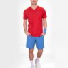 Herren Tennis T-Shirt BIDI BADU Synthetik Rot Blau-2