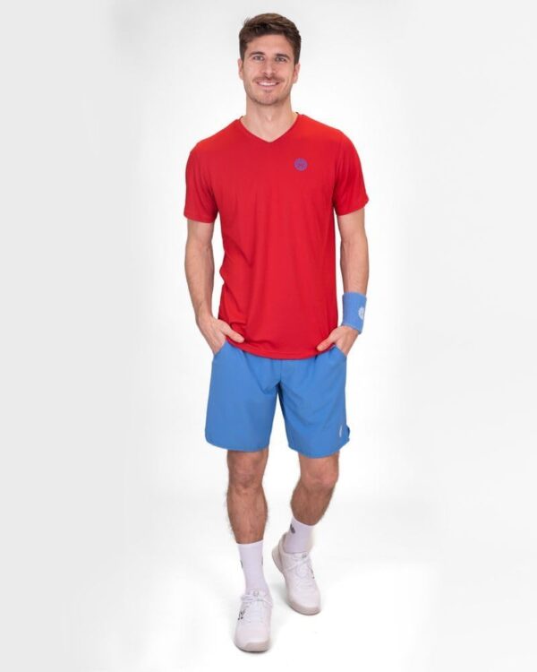 Herren Tennis T-Shirt BIDI BADU Synthetik Rot Blau-2