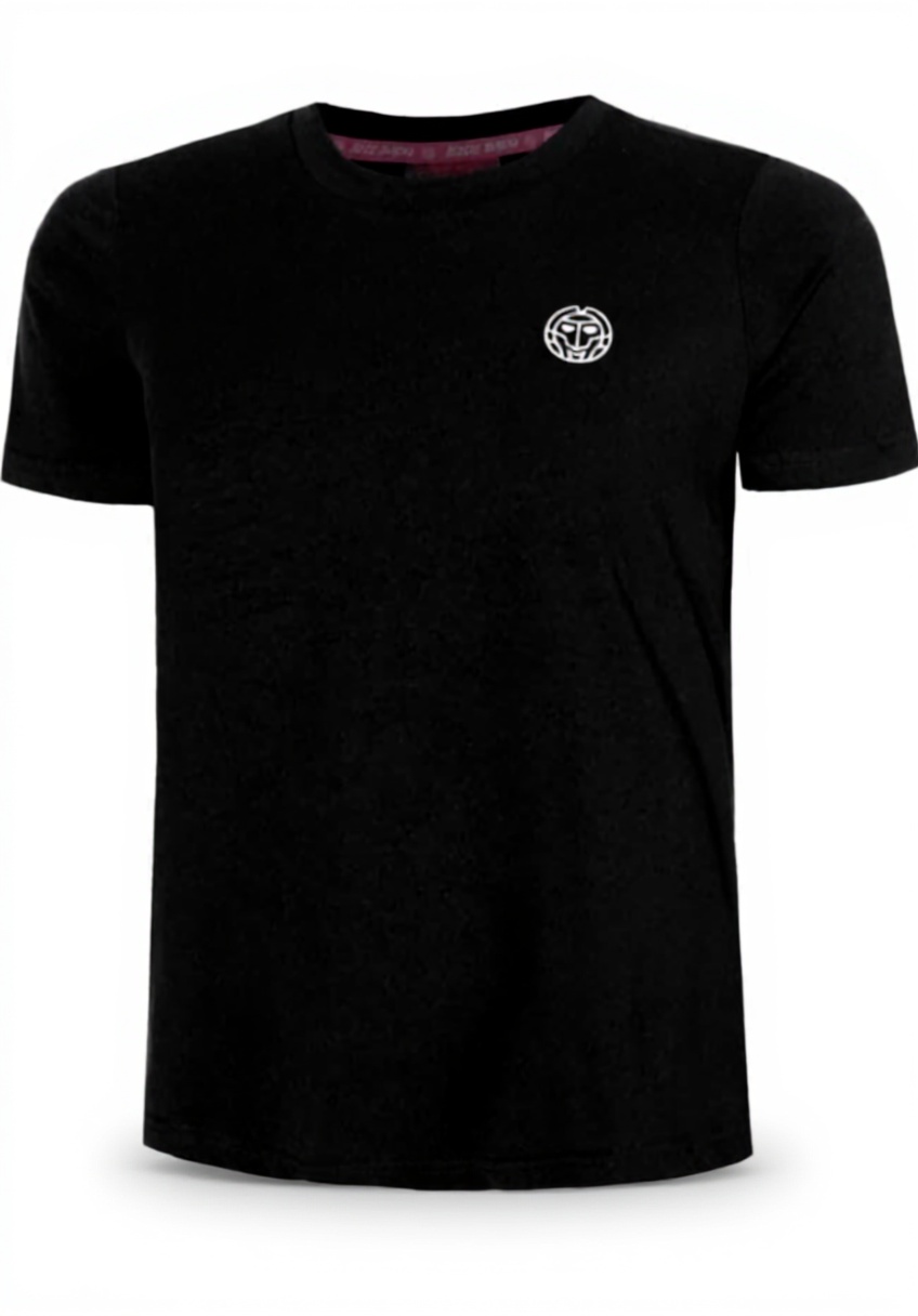 BIDI BADU Jungen T-Shirt in Schwarz auf einem Kind beim Tennisspielen