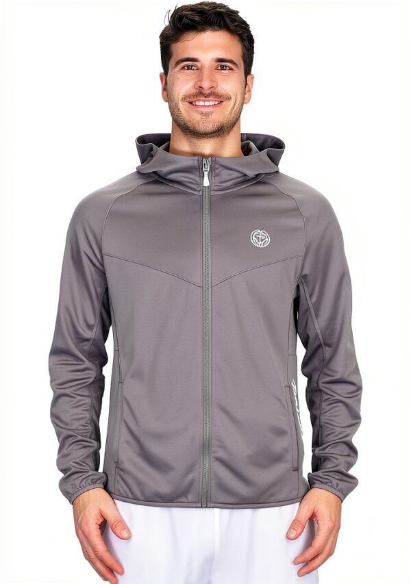 BIDI BADU Herren Hood Jacket Grau Synthetik Kapuze