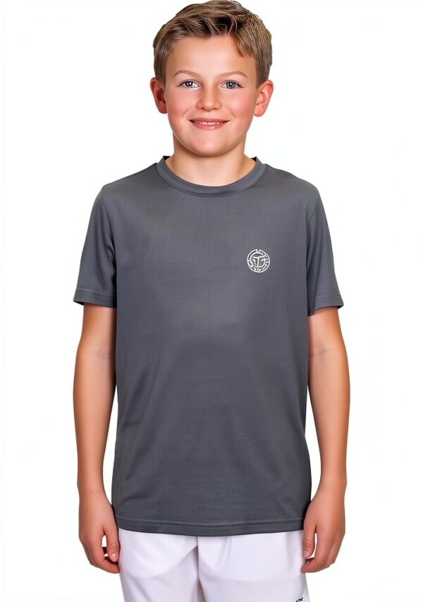 Jungen T-Shirt BIDI BADU Tennis Synthetik Grau-0