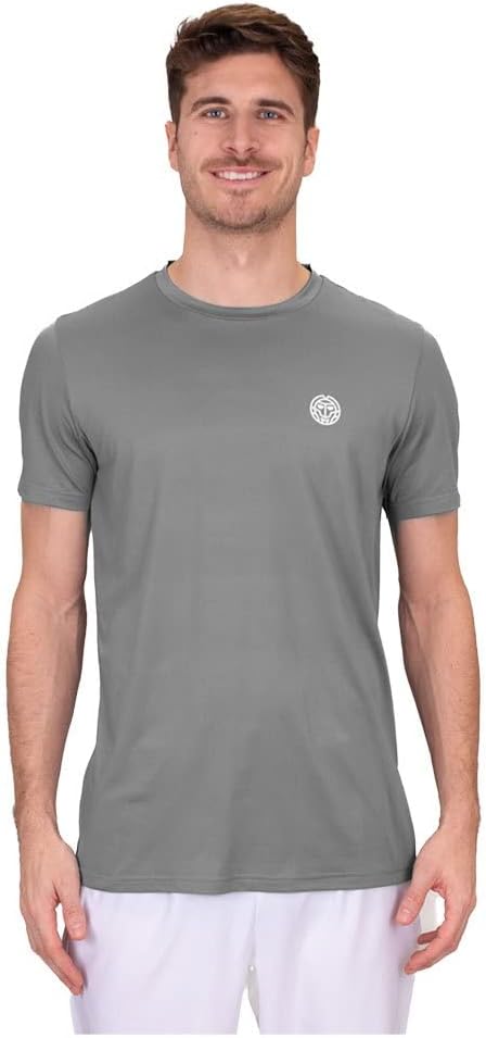 BIDI BADU Herren Tennis T-Shirt in Grau auf einem Sportler