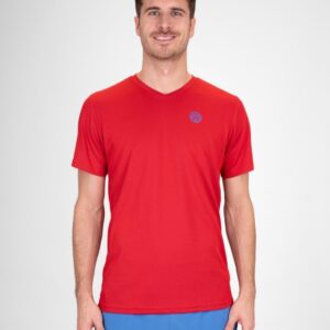 Herren Tennis T-Shirt BIDI BADU Synthetik Rot Blau-0