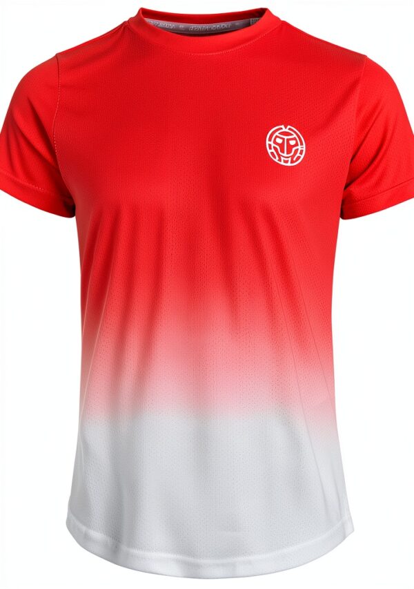 BIDI BADU Mädchen T-Shirt Rot Weiß Tennis Synthetik
