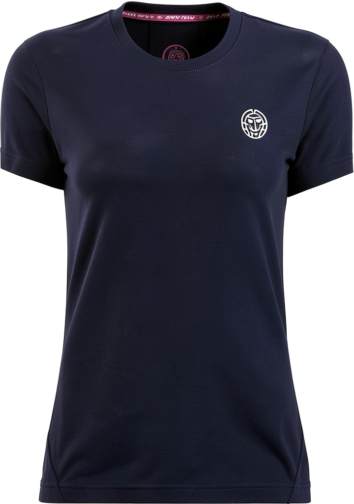 BIDI BADU Mädchen T-Shirt in Dunkelblau auf einem Tenniscourt