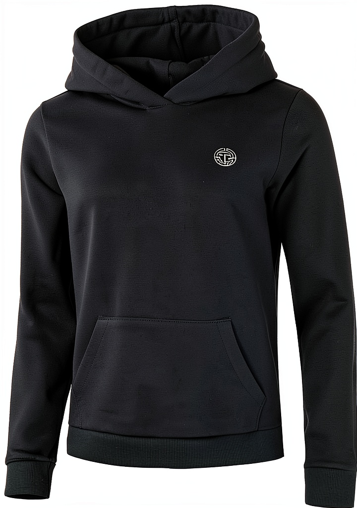 BIDI BADU Mädchen Hoody in Dunkelblau auf einem Mädchen beim Tennisspielen