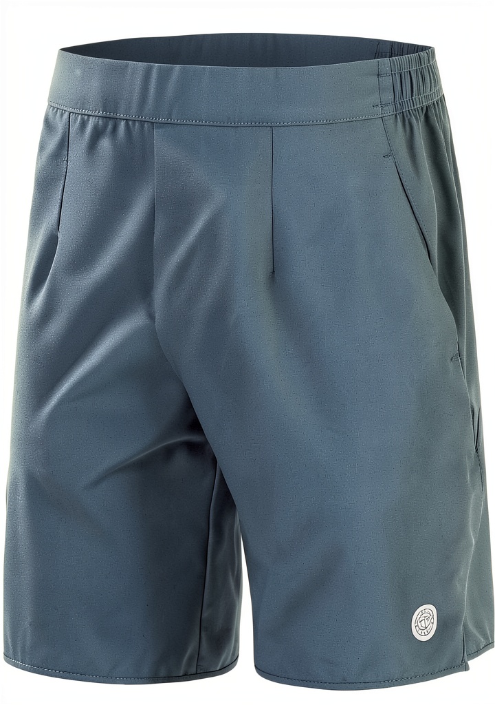 BIDI BADU Herren Shorts Tennis Blau Synthetik XXL im Einsatz auf einem Tennisplatz