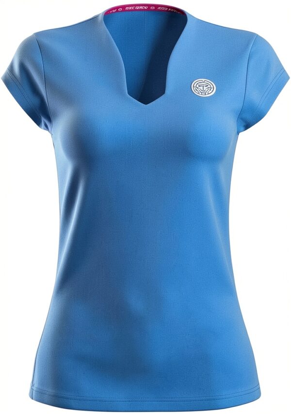 BIDI BADU Spike V-Neck Tee Damen T-Shirt Türkis Tennis