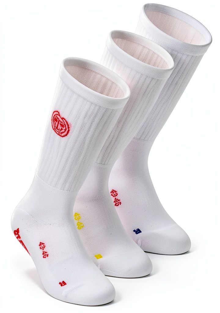 BIDI BADU Tennissocken im Crispy White Design, getragen beim Tennis