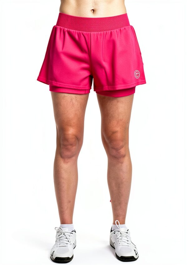 Tennis Shorts Damen BIDI BADU 2in1 Design pink