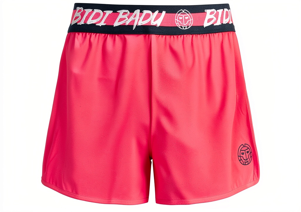 BIDI BADU Mädchen Shorts in Grau Tech auf einem Tenniscourt