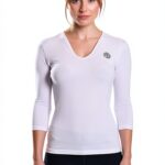 BIDI BADU Damen V-Ausschnitt Langarm T-Shirt Activewear-0