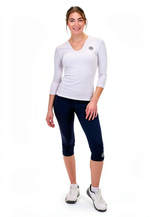 BIDI BADU Damen V-Ausschnitt Langarm T-Shirt Activewear-2