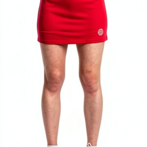 Damen Tennisrock Rot BIDI BADU Synthetik elastischer Bund-0
