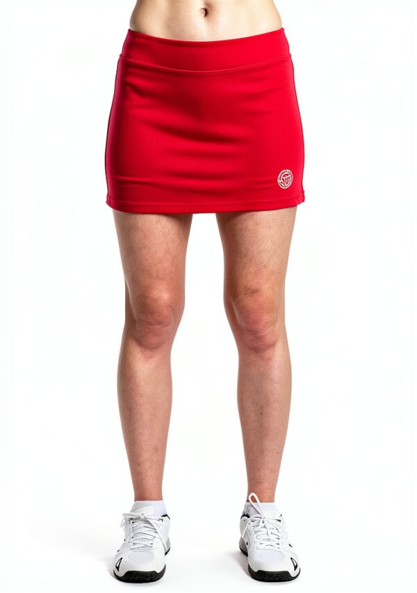 Damen Tennisrock Rot BIDI BADU Synthetik elastischer Bund-0