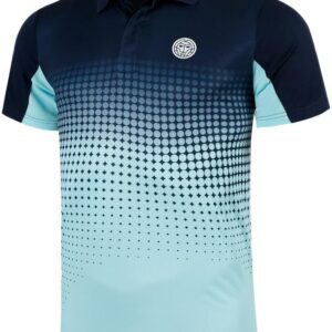 Herren Tennis Polo BIDI BADU Synthetik Aqua Dark Blue-0