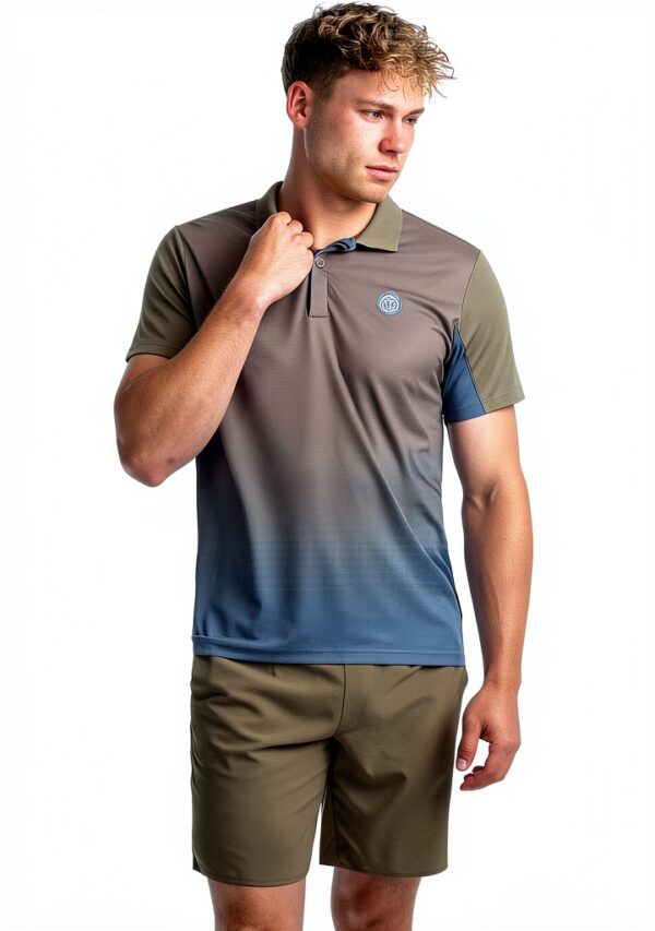 Herren Tennis Polo BIDI BADU Synthetik Light Brown-4