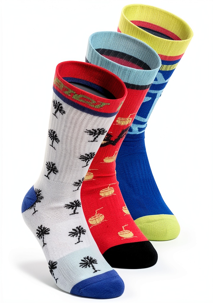 BIDI BADU Tennissocken in Mixed-Farben auf einem Sportplatz