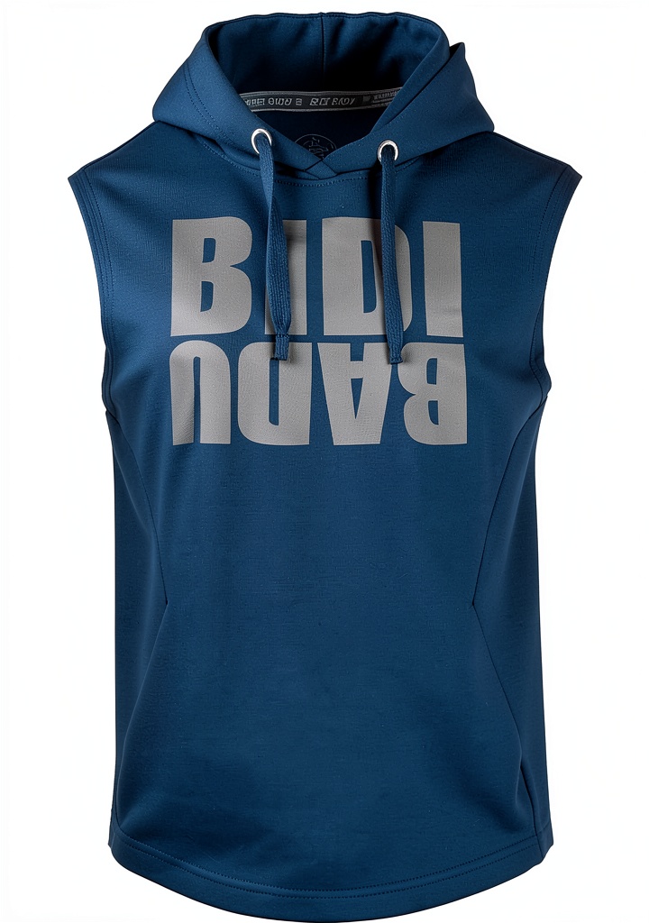 BIDI BADU Herren Hoody in Petrol auf einem Tenniscourt