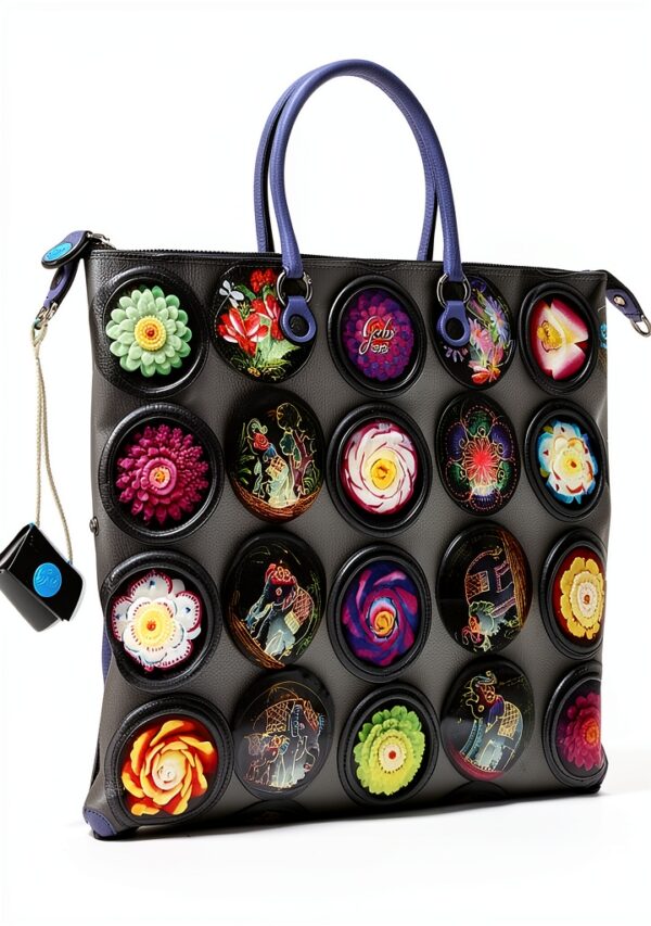 Campomaggi Caterina Lucchi Damen Schultertasche L 593 Sukkulenten-7