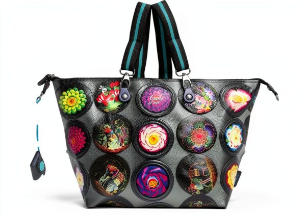 Campomaggi Caterina Lucchi Damen Schultertasche L 593 Sukkulenten-4