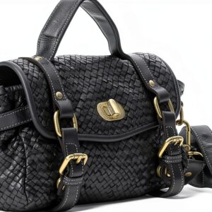 Leder Handtasche Damen B065-0084 Italienisches Design Reißverschluss-0