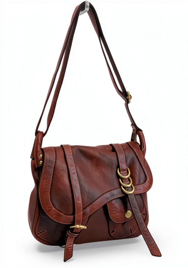 Leder Handtasche B065-0126 Damen – Echtleder & Baumwollfutter-1